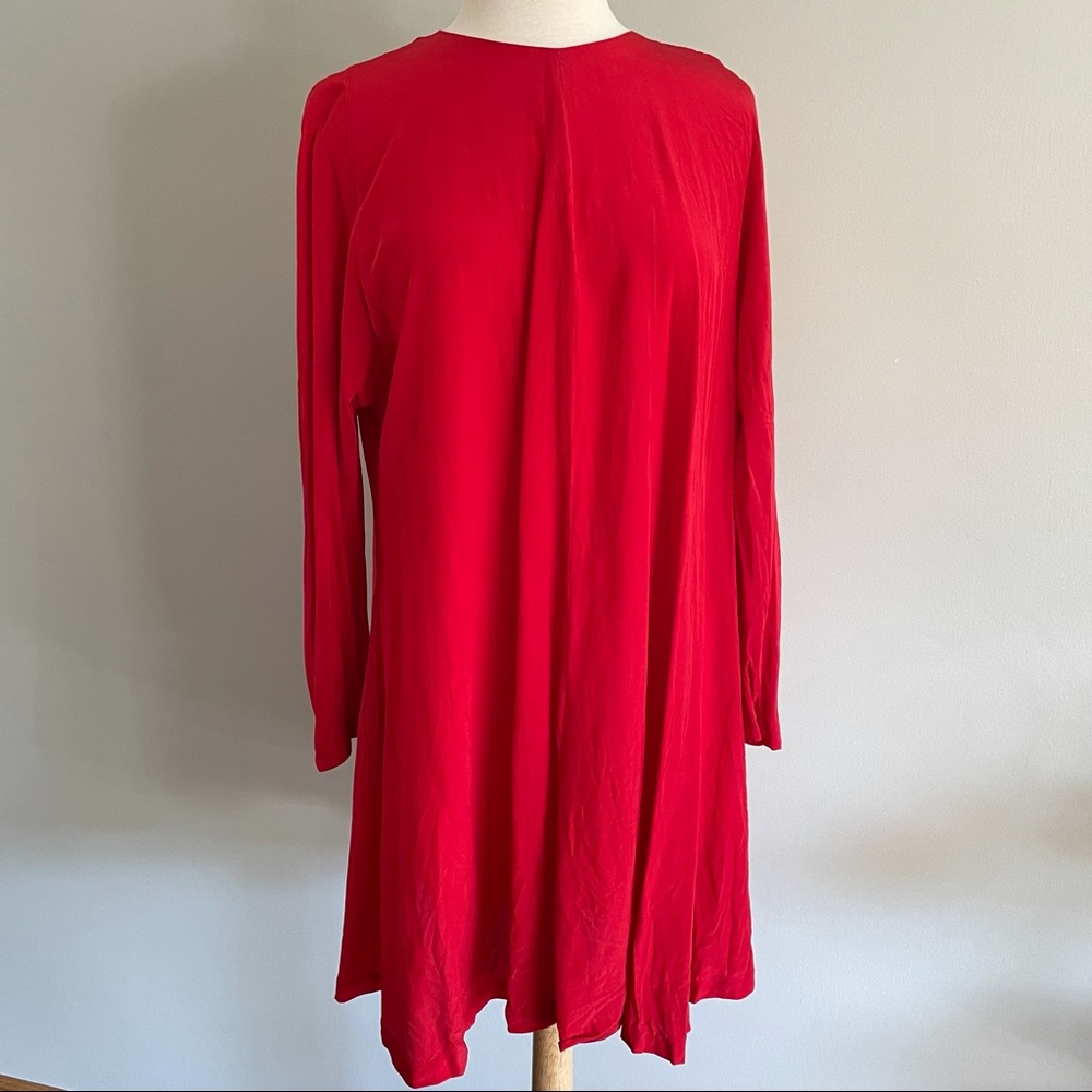 Vintage 100% Silk Full Buttoned Back Swing Dress